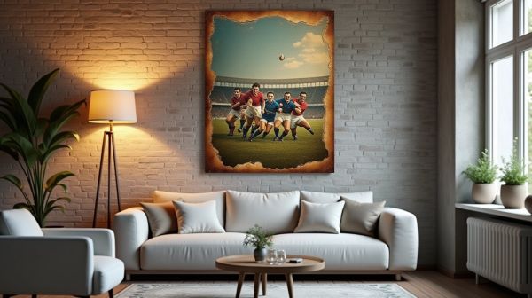L'influence des affiches rugby vintage sur la décoration intérieure